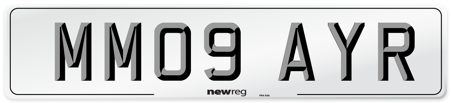MM09 AYR Number Plate from New Reg